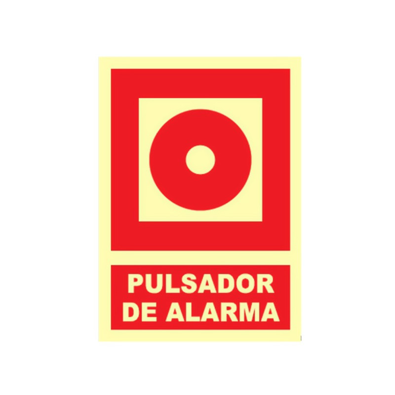 SEÑAL PULSADOR DE ALARMA TRIPTICO