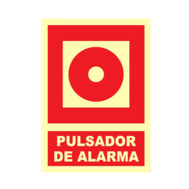 SEÑAL PULSADOR DE ALARMA TRIPTICO