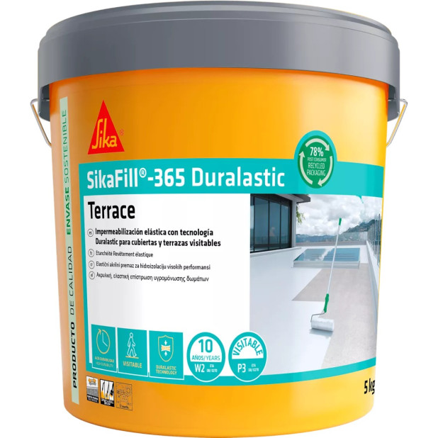 IMPERMEABILIZANTE SIKAFILL 365 TERRACE BLANCO 5KG