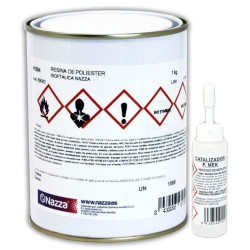RESINA POLIESTER ISOFT. NAZZA 1KG.+ PEROXIDO 20ML