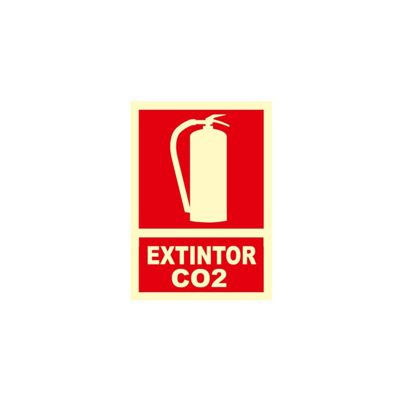 SEÑAL EXTINTOR CO2 A4 FOTOLUM