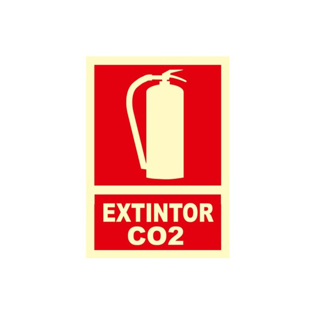 SEÑAL EXTINTOR CO2 A4 FOTOLUM