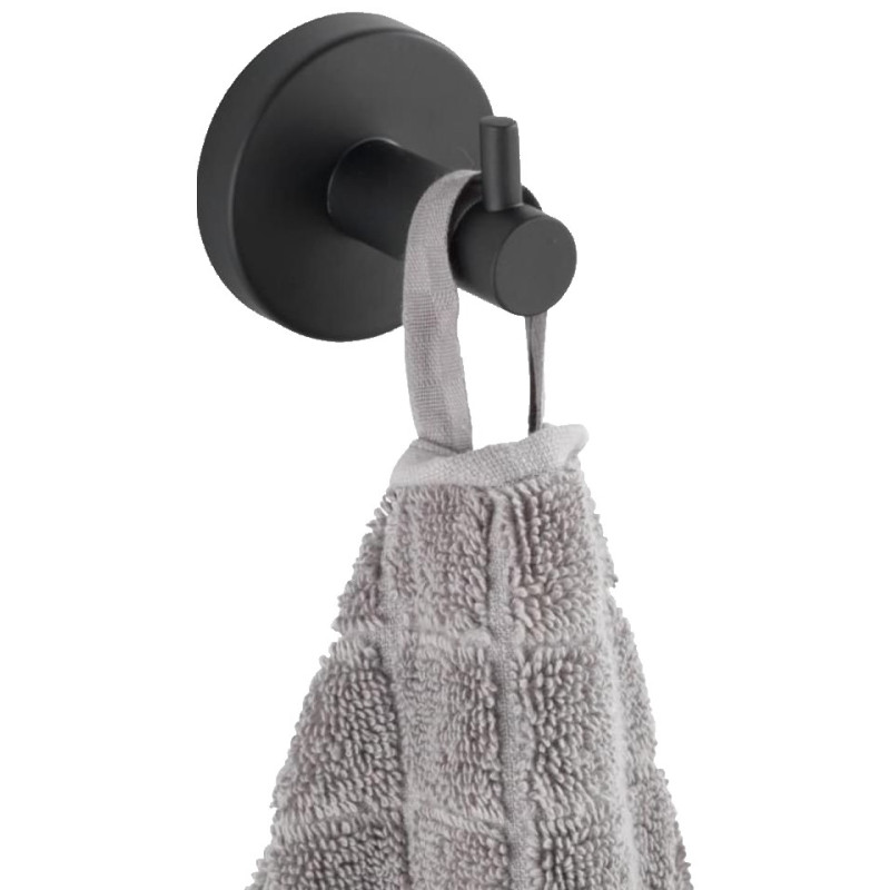 PERCHA MURAL ACERO INOX BOSIO NEGRO MATE