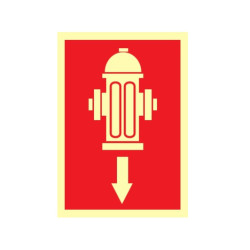 SEÑAL HIDRANTE C/FLECHA ABAJO A4 FOTOLUM