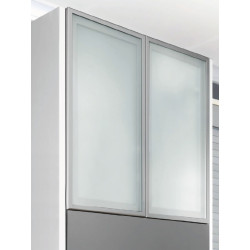 PUERTA ALU. MECANIZADA 70X30 NEGRO C/CRISTAL