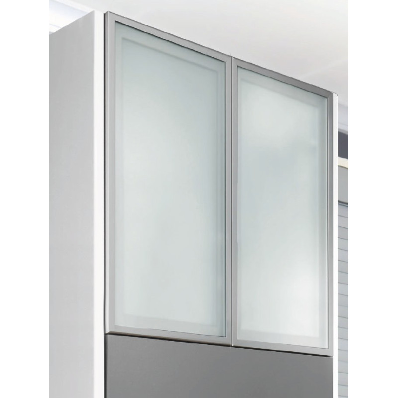 PUERTA ALU. MECANIZADA 70X30 NEGRO C/CRISTAL