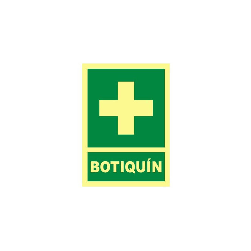 SEÑAL PVC BOTIQUIN A4 FOTOLUM