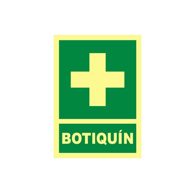 SEÑAL PVC BOTIQUIN A4 FOTOLUM