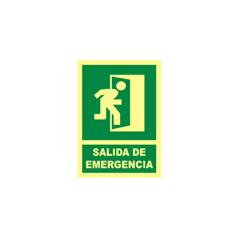 SEÑAL PVC SALIDA DE EMERGENCIA PTA DCHA A4 FOTOLUM