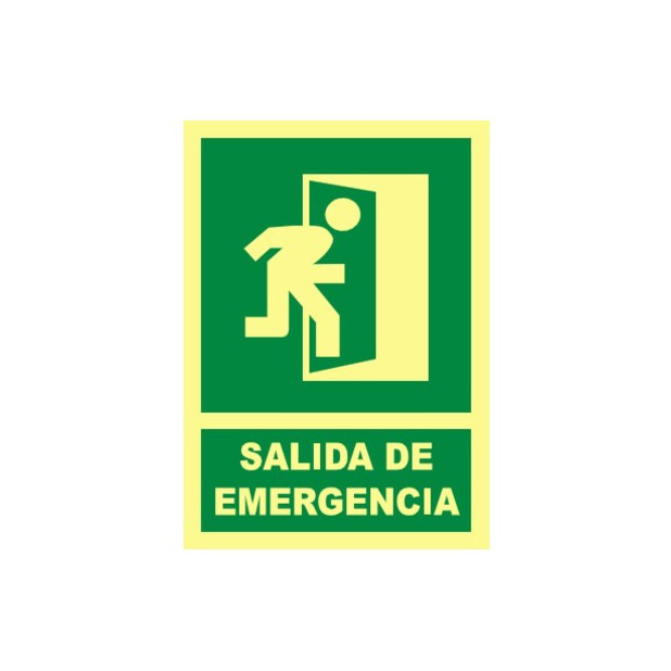 SEÑAL PVC SALIDA DE EMERGENCIA PTA DCHA A4 FOTOLUM