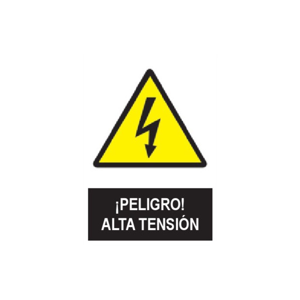SEÑAL ¡PELIGRO! ALTA TENSION 21x29CM