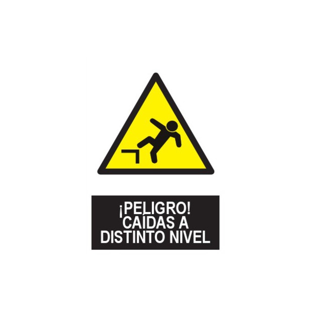 SEÑAL ¡PELIGRO! CAIDA A DISTINTO NIVEL 21x29CM