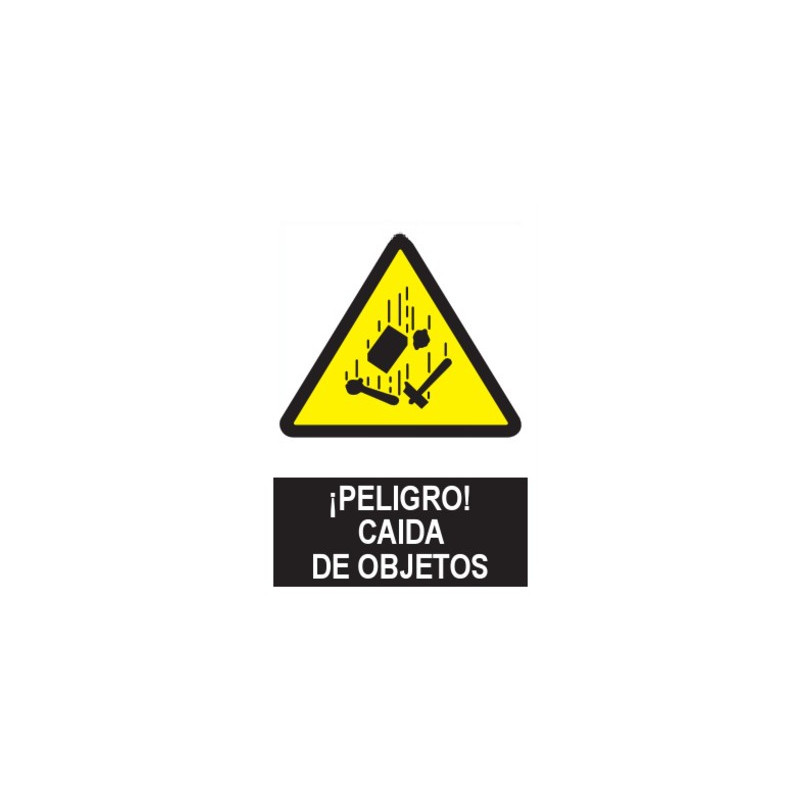 SEÑAL ¡PELIGRO! CAIDA DE OBJETOS 21x29CM