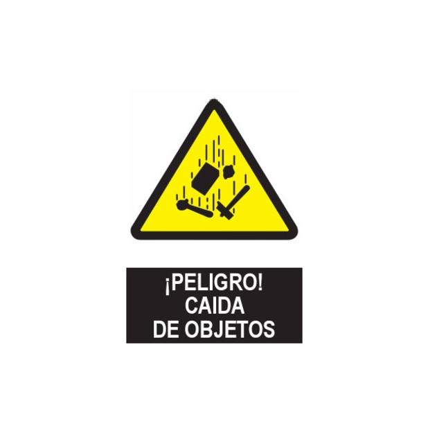 SEÑAL ¡PELIGRO! CAIDA DE OBJETOS 21x29CM