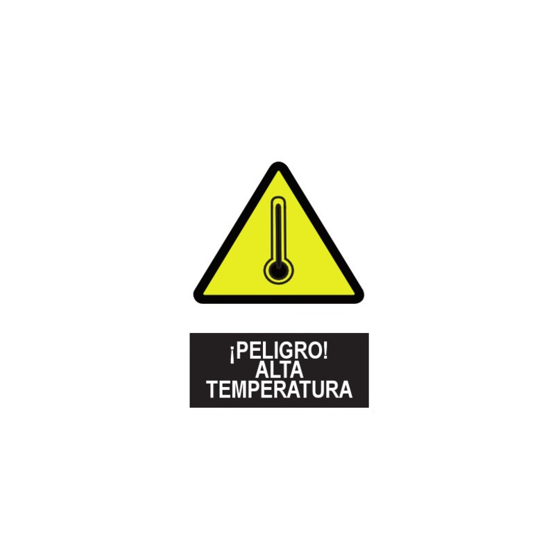 SEÑAL ¡PELIGRO! TEMPERATURA 21x29CM