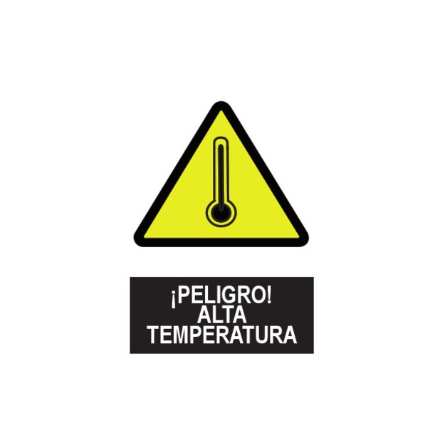 SEÑAL ¡PELIGRO! TEMPERATURA 21x29CM