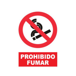 SEÑAL PROHIBIDO FUMAR 21x29CM