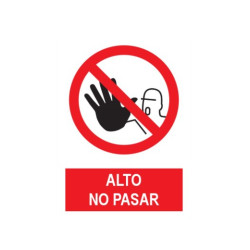 SEÑAL ALTO NO PASAR 21x29CM