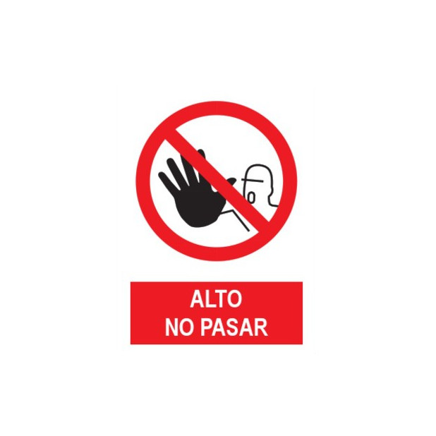 SEÑAL ALTO NO PASAR 21x29CM