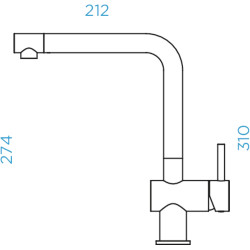 GRIFO EPOS FIJO NEGRO VERAVENT