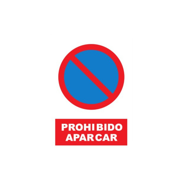 SEÑAL PROHIBIDO APARCAR 21x29CM