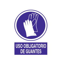 SEÑAL USO OBLIGATORIO DE GUANTES 21x29CM