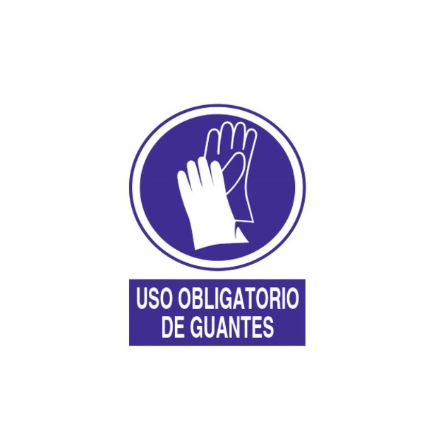 SEÑAL USO OBLIGATORIO DE GUANTES 21x29CM