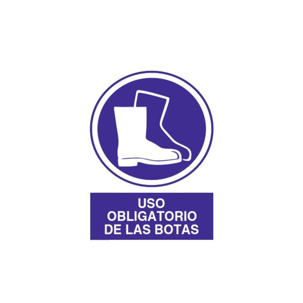 SEÑAL USO OBLIGATORIO DE LAS BOTAS 21x29CM