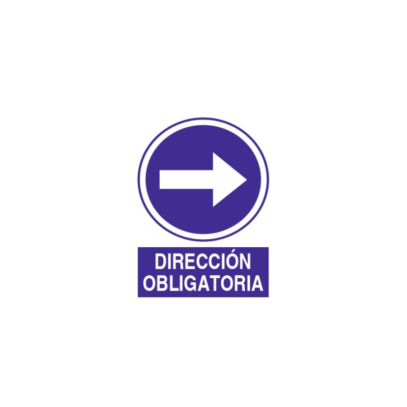 SEÑAL DIRECCION OBLIGATORIA DERECHA 21x29CM