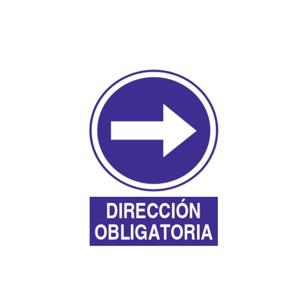 SEÑAL DIRECCION OBLIGATORIA DERECHA 21x29CM
