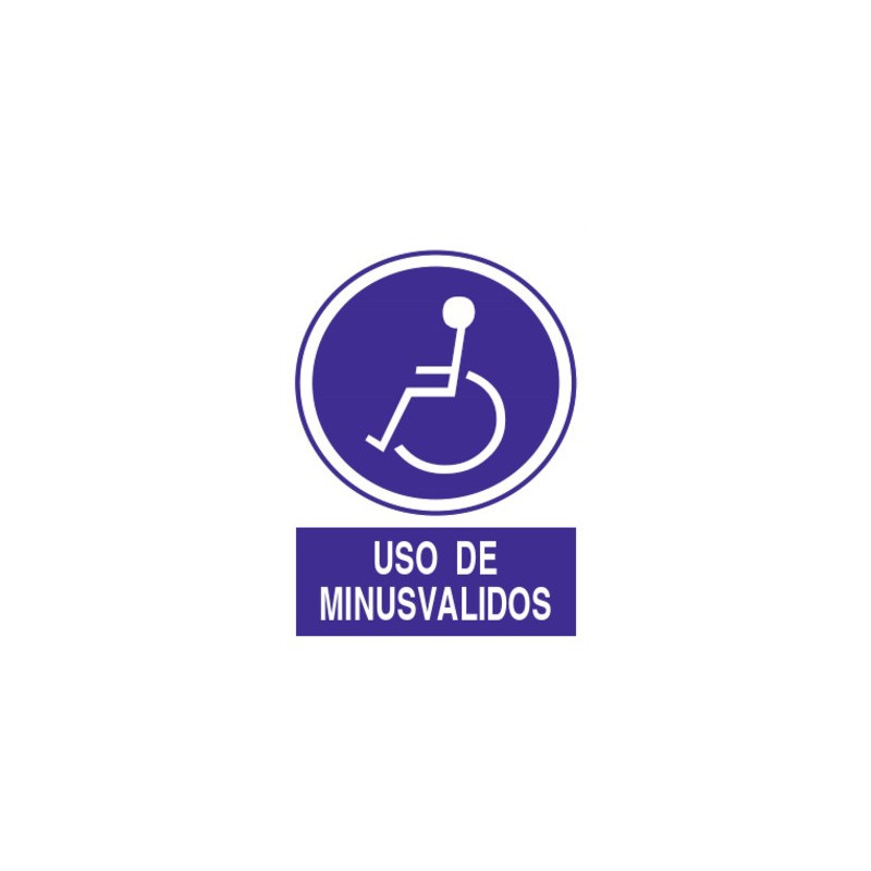 SEÑAL USO DE MINUSVALIDOS 21x29CM