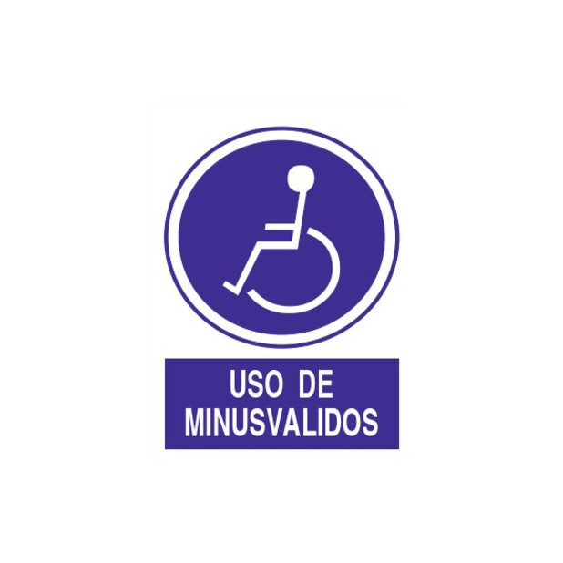 SEÑAL USO DE MINUSVALIDOS 21x29CM