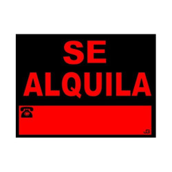 CARTEL SE ALQUILA 40x30CM