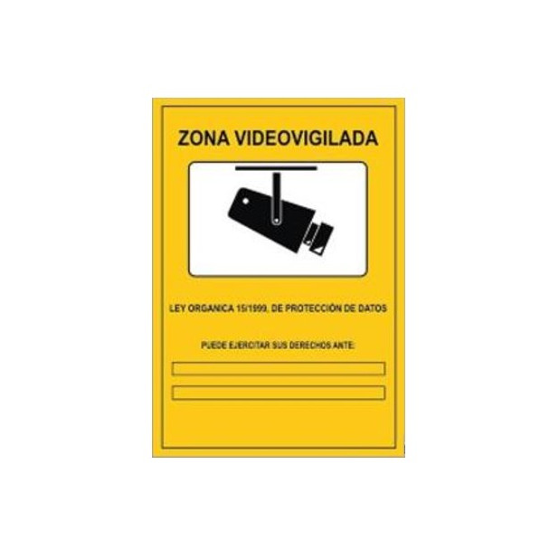 SEÑAL ZONA VIDEOVIGILADA 21x29CM