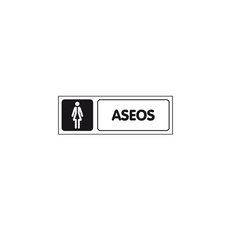 SEÑAL ASEO SEÑORAS 29x10CM
