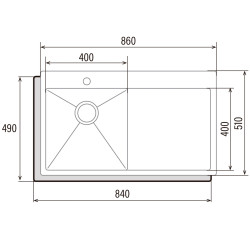 FREGADERO MOD.CBS-1 40-40 D R10