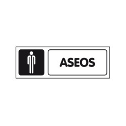 SEÑAL ASEO CABALLEROS 29x10CM