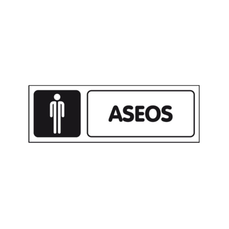 SEÑAL ASEO CABALLEROS 29x10CM