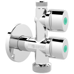 VALVULA ESCUADRA DOBLE PN16 1/2Mx3/4Mx3/8M S/RET. LAVADORA