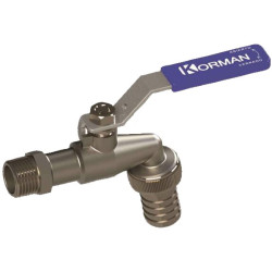 GRIFO CURVO KORMAN 1x1" 1/4 PALANCA