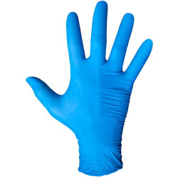 GUANTES DESECHABLE NITRILO AZUL S/POLVO (100UND)