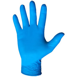 GUANTES DESECHABLE NITRILO AZUL S/POLVO (100UND)
