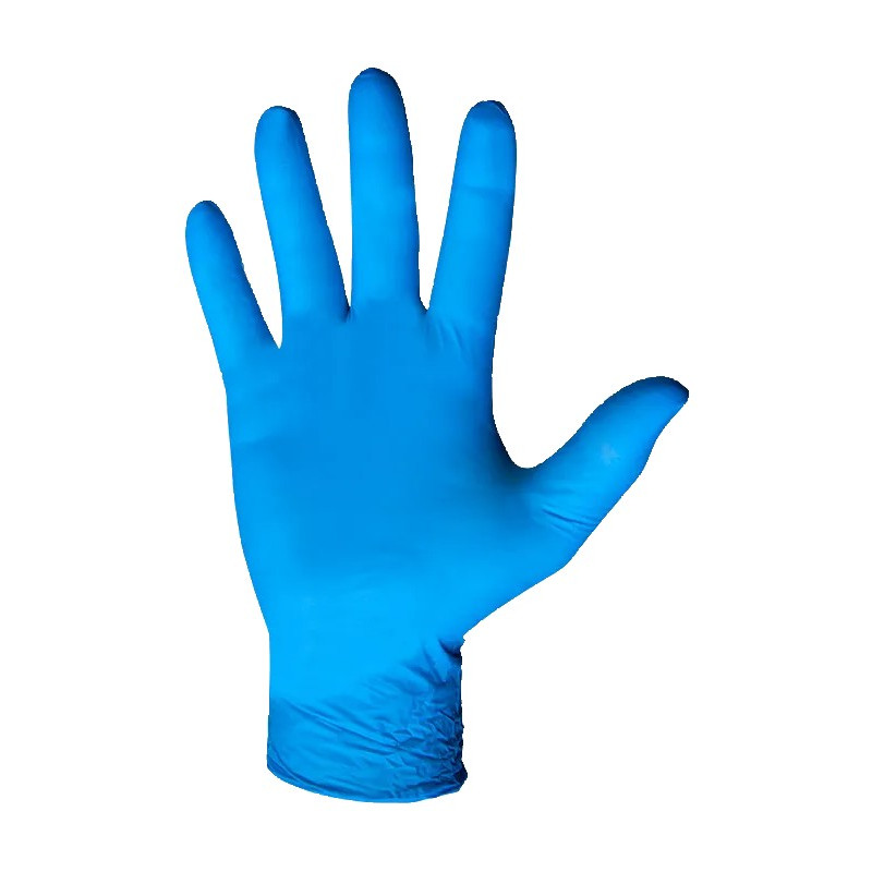 GUANTES DESECHABLE NITRILO AZUL S/POLVO (100UND)