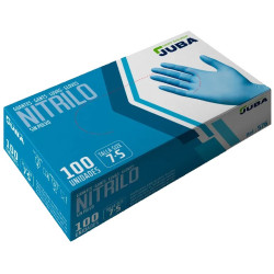 GUANTES DESECHABLE NITRILO AZUL S/POLVO (100UND)