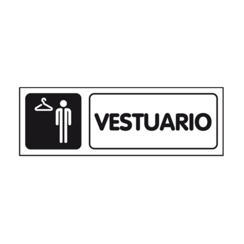 SEÑAL VESTUARIO CABALLEROS 29x10CM