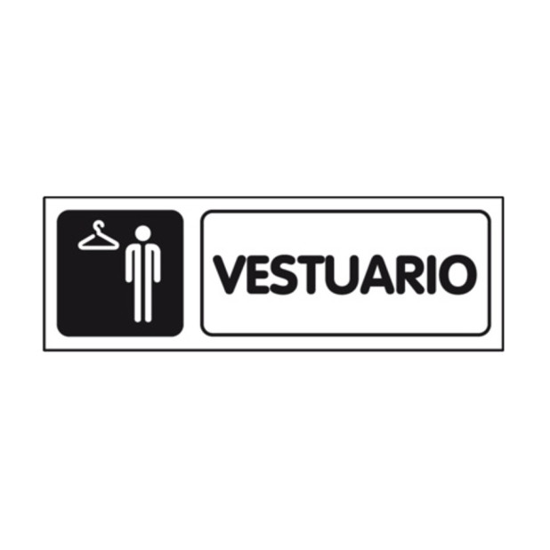 SEÑAL VESTUARIO CABALLEROS 29x10CM