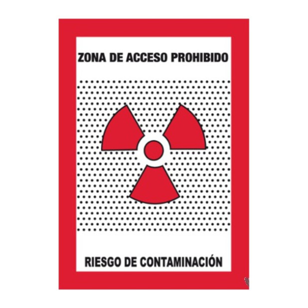 SEÑAL ZONA DE ACCESO PROHIBIDO CONTAMINACION 29x21CM