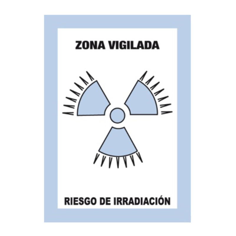 SEÑAL ZONA VIGILADA IRRADIACION 29x21CM