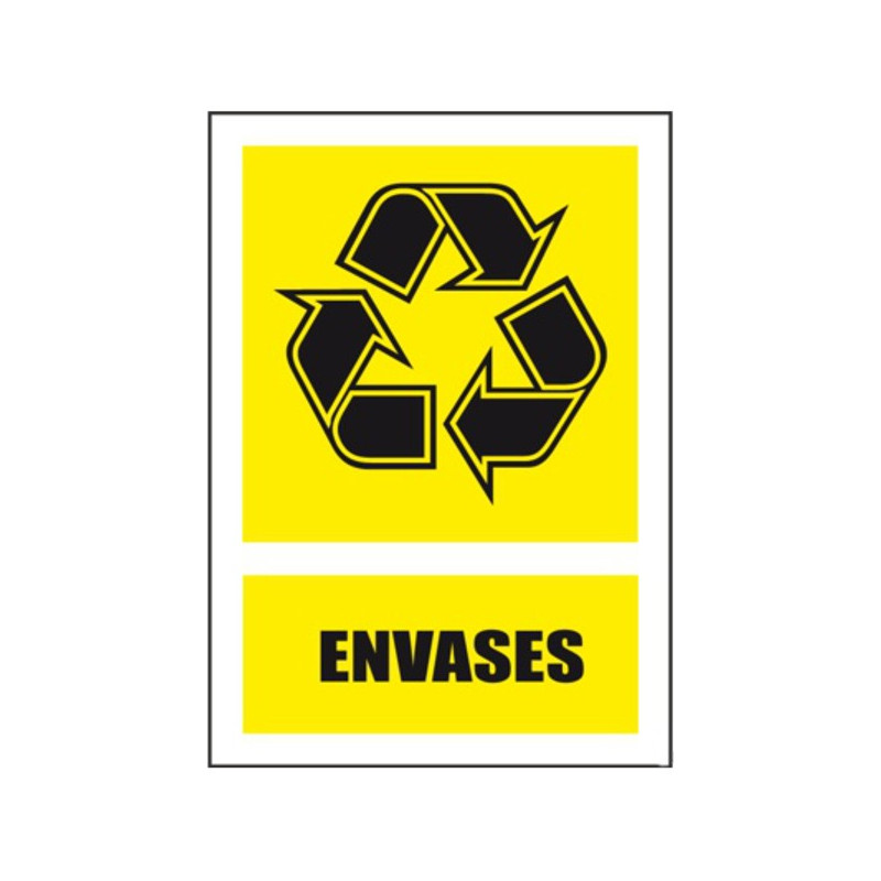 SEÑAL RECICLAJE ENVASES 29x21CM