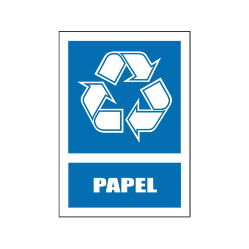 SEÑAL RECICLAJE PAPEL 29x21CM